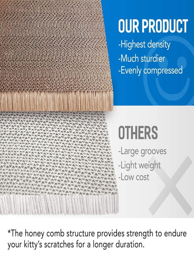 KittuPet لوح خدش للقطط من كيتو بيت، مصنوع من الكرتون، للاستخدام الداخلي - علبة إعادة تعبئة مقاس 17 × 10 بوصة، تحتوي على لوح خدش واحد قابل للعكس، وسادة خدش متينة تدوم طويلاً للقطط، واقي جداري للأثاث والأسرّة والأرائك من الكرتون المموج - Image 5